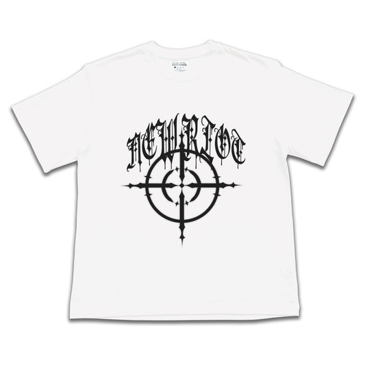 gothic logo tee wht/blk